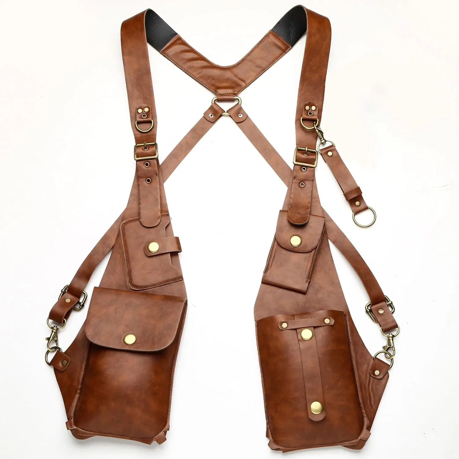 Kaerm Men's PU Leather Underarm Shoulder Waist Bag Strap Wallet for Outdoor