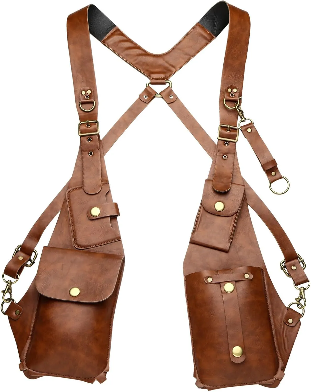 Kaerm Men's PU Leather Underarm Shoulder Waist Bag Strap Wallet for Outdoor