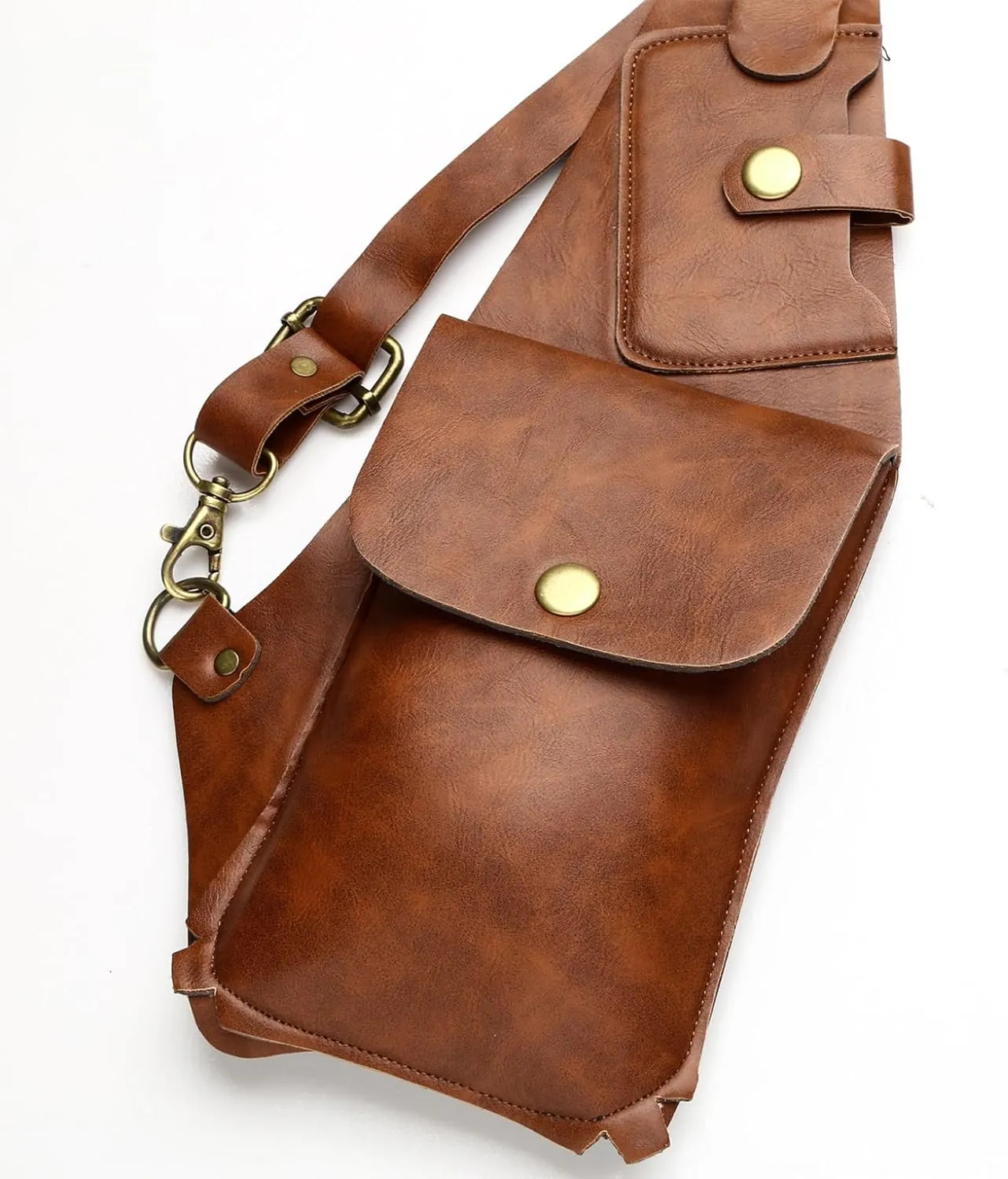 Kaerm Men's PU Leather Underarm Shoulder Waist Bag Strap Wallet for Outdoor