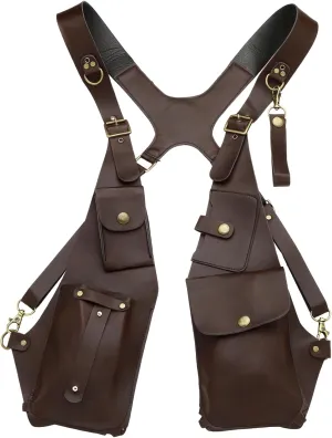 Kaerm Men's PU Leather Underarm Shoulder Waist Bag Strap Wallet for Outdoor