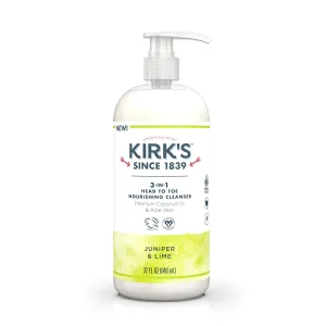 KIRKS - 3-in-1 Head To Toe Nourishing Cleanser, Juniper & Lime - 32 fl. oz. (946 ml)