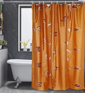 Kuber Industries Shower Curtain & Bathmat Set | Non-Slip Bath mats for Bathroom | Easy-Slide Curtains | Polyester Curtain or Bathmat for Bath Décor | XTL399-3T | 12 Pcs Set | Multicolor
