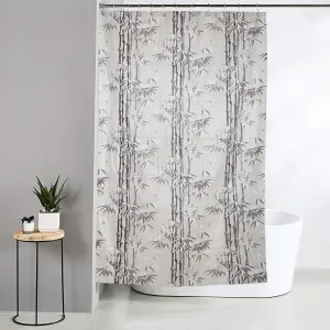 Kuber Industries Shower Curtain & Bathmat Set | Non-Slip Bath mats for Bathroom | Easy-Slide Curtains | Polyester Curtain or Bathmat for Bath Décor | YX0136-3T | 18 Pcs Set | Multicolor