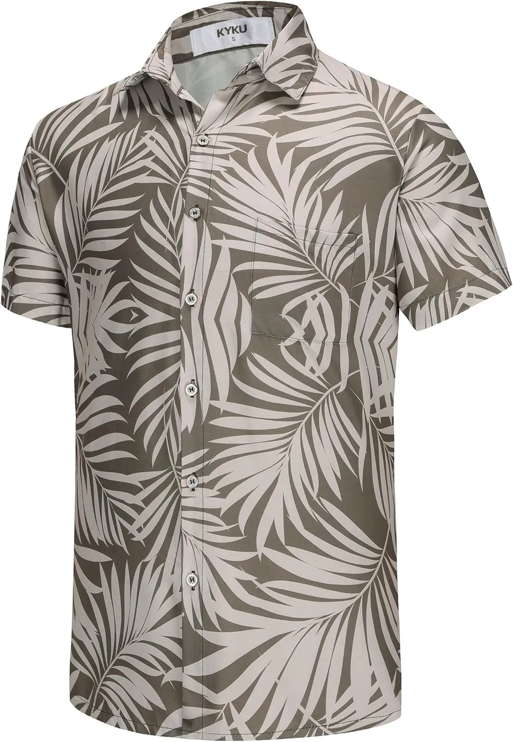 KYKU Hawaiian Shirt for Men - Funny Vacation Tropical Beach Shirts Short Sleeve Button Down Summer Clothes with Pockets