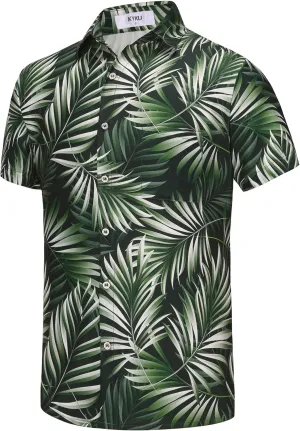 KYKU Hawaiian Shirt for Men - Funny Vacation Tropical Beach Shirts Short Sleeve Button Down Summer Clothes with Pockets