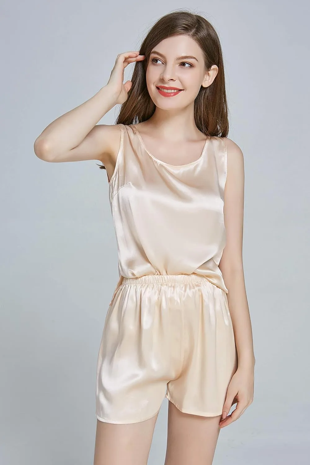 LEPTON (Tank TOP ONLY) Silk Camisoles for Women Tank Tops Ladies Girls Summer Cool Soft