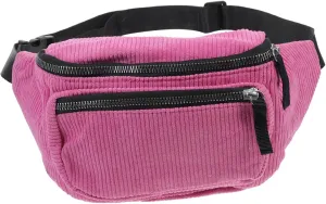 Lightweight Corduroy Chest Bag Women's Small Sling Bag Fashion Waist Pouch Zipper Hands- for Outdoor Use