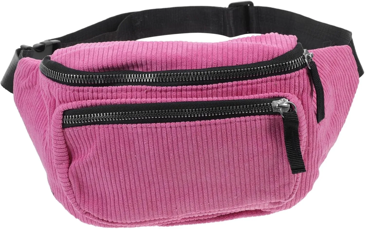 Lightweight Corduroy Chest Bag Women's Small Sling Bag Fashion Waist Pouch Zipper Hands- for Outdoor Use