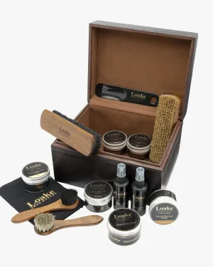 Loake Shoemakers Dark Brown Leather Valet Box