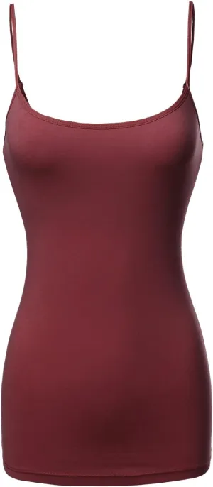 Made by Emma Women's Adjustable Camisole for Women Spaghetti Strap Tank Top Camisoles