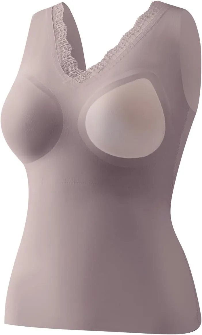 Mastectomy Camisoles with Prosthesis Breast, Women Tank Top with Prosthesis Breast for Post Mastectomy