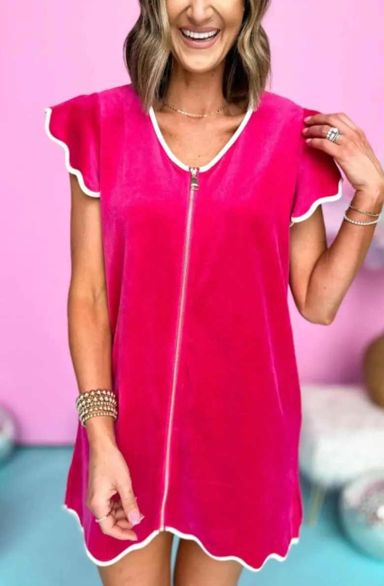 Melliflo Women's Color Block Sundress Ruffle Sleeve Zip Front Flowy Beach Cover Up V Neck Summer Mini Dress
