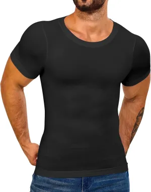 Mens Body Shaper Stomach Compression Shirt Slimming Undershirt Shapewear Gynecomastia Tummy Control Workout Tank Tops