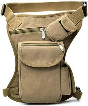 Men's Drop Leg Bag - Canvas Waist Pack - Motorcycle Riding Thigh Fanny Waist Packs - Multi-Function Travel Fishing Hiking Cycling Sport Outdoor Use Casual Thigh Pack
