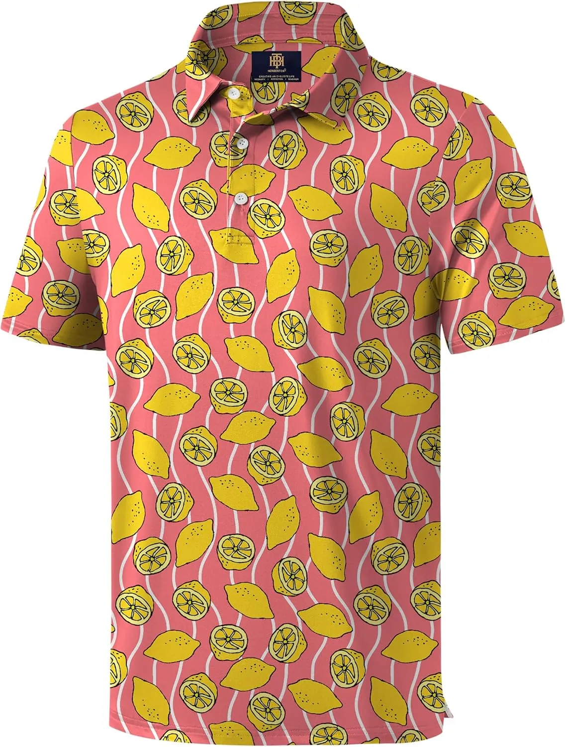 Men's Golf Polo Shirts Moisture Wicking Athletic Polos Dry Fit Performance Shirt (S-XXL)