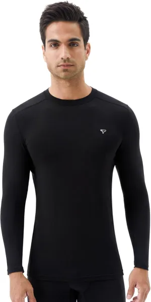 Mens Smart Thermal Base Layer - Long Sleeve Shirt with Temperature Regulation for Athletic, Hiking, Running
