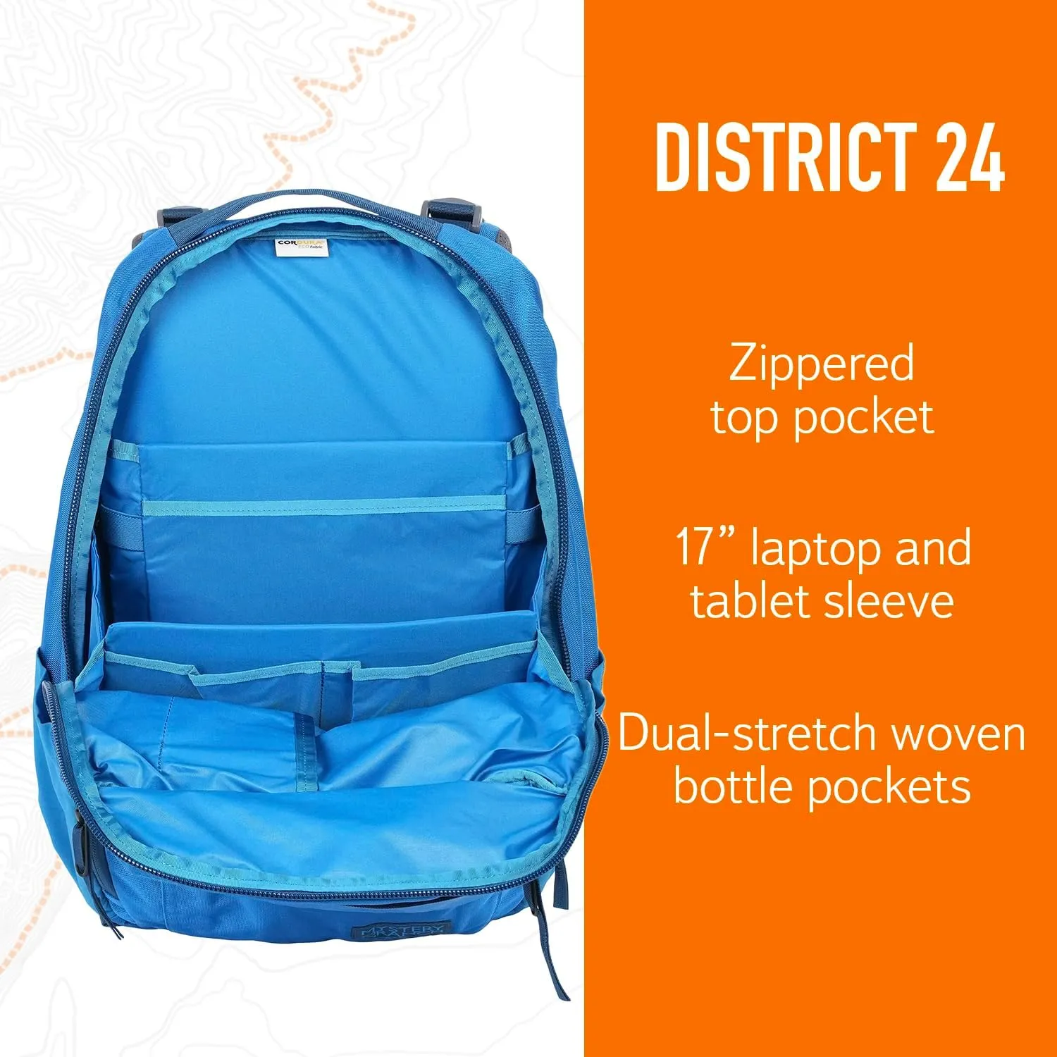 Mystery Ranch DISTRICT 24 Everyday Outdoor Use Travel Backpack, Splash, 24L