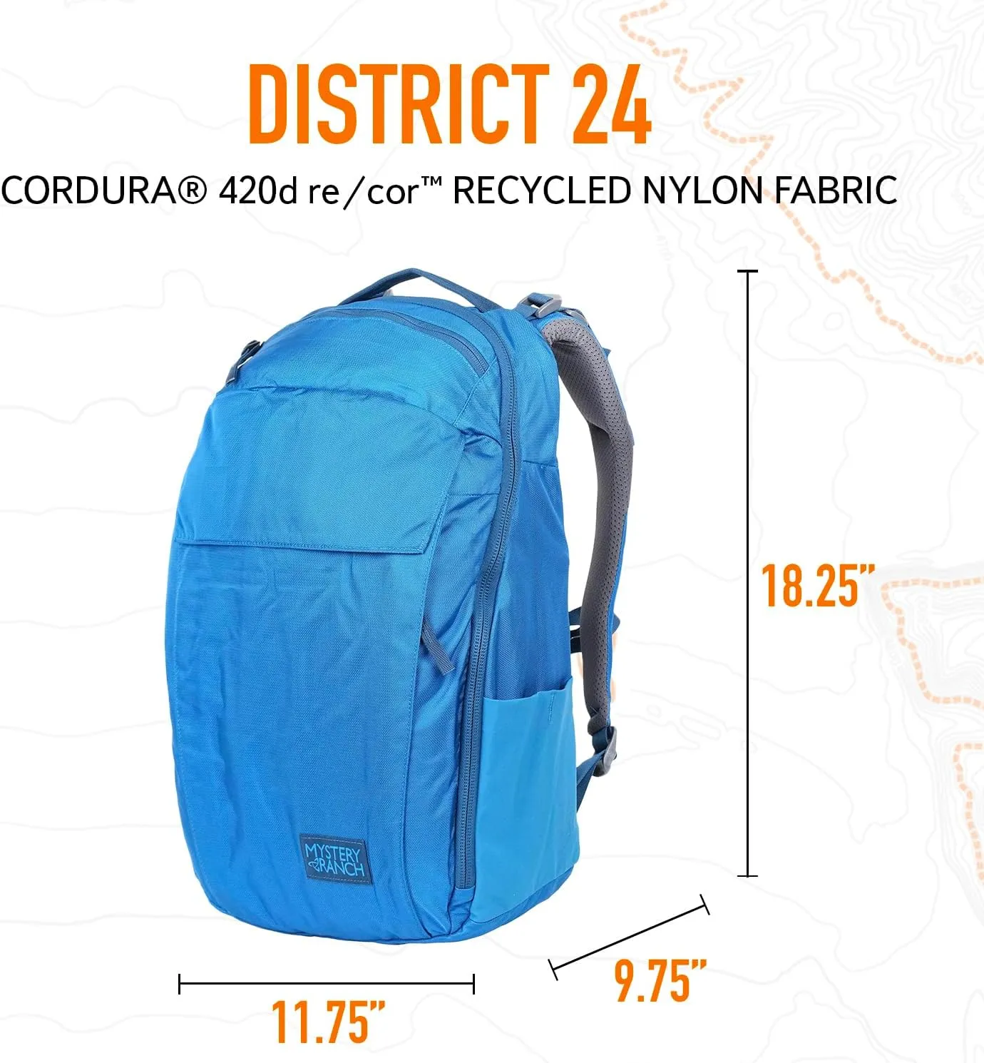 Mystery Ranch DISTRICT 24 Everyday Outdoor Use Travel Backpack, Splash, 24L