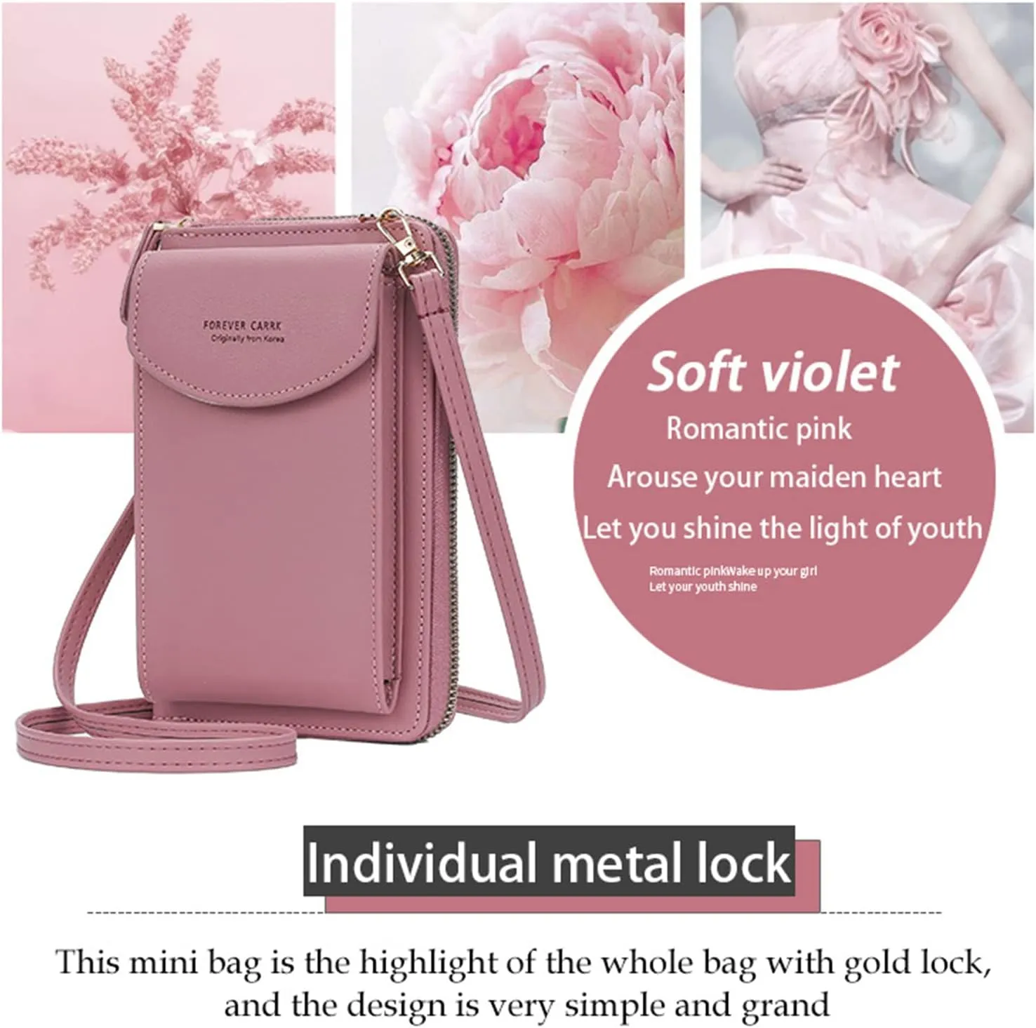 Original Clutch Wallet, PU Leather Crossbody Cell Phone Bag for Women Wallet Purse, High Original Capacity Clutch Wallet