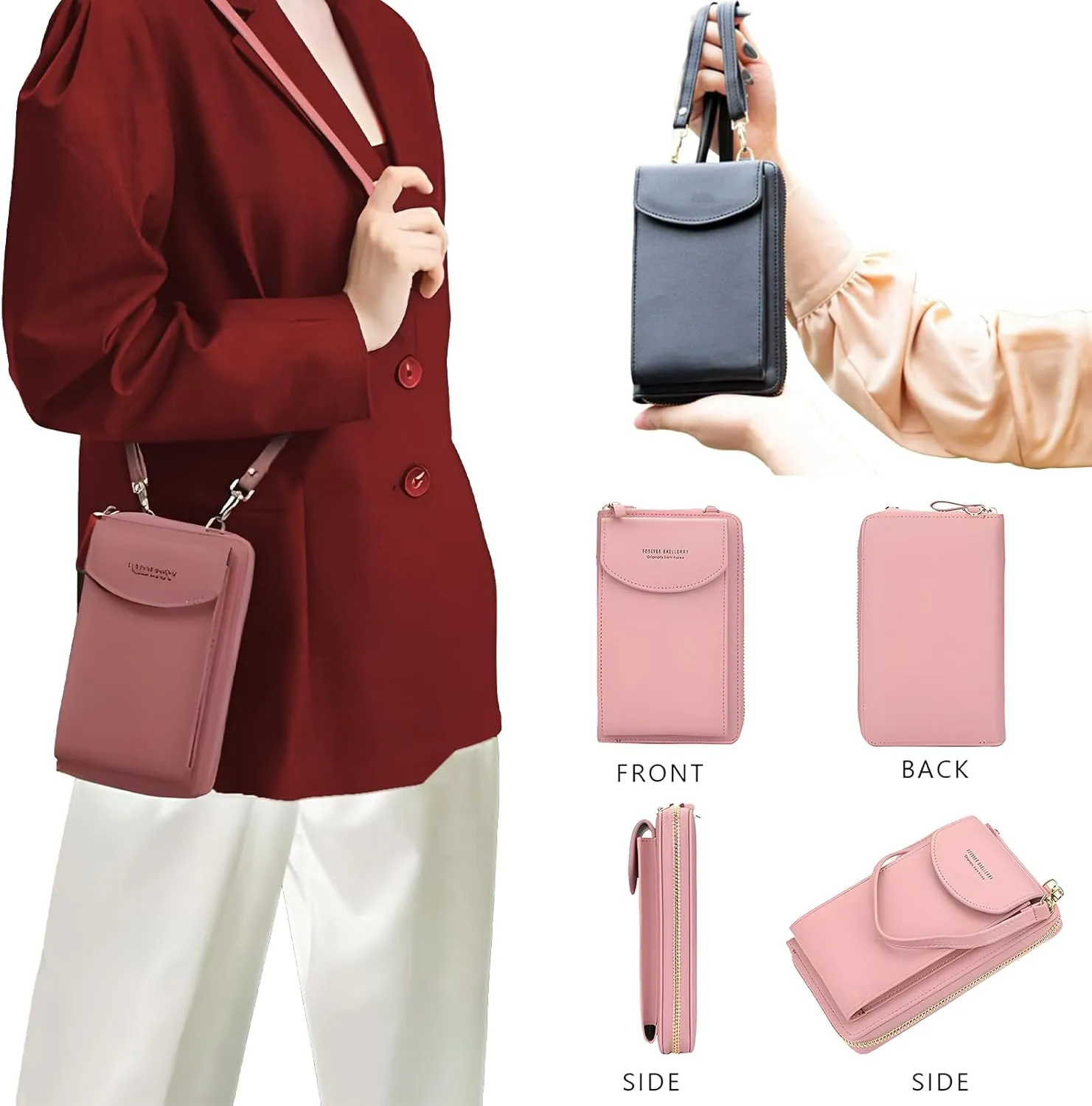 Original Clutch Wallet, PU Leather Crossbody Cell Phone Bag for Women Wallet Purse, High Original Capacity Clutch Wallet