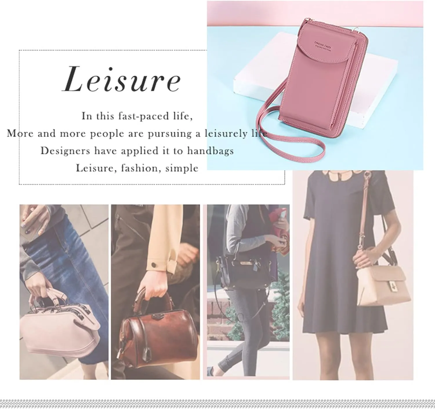 Original Clutch Wallet, PU Leather Crossbody Cell Phone Bag for Women Wallet Purse, High Original Capacity Clutch Wallet