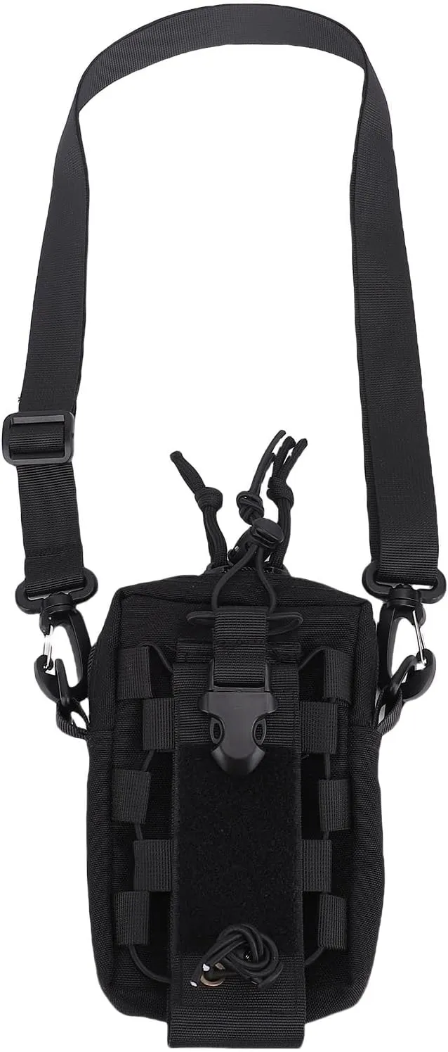 Outdoor Phone Waist Bag Water Bottle Holder Adjustable Buckle Nylon Elastic Hanging Pouch for Travel Hiking Sports with Detachable Design Lightweight Durability