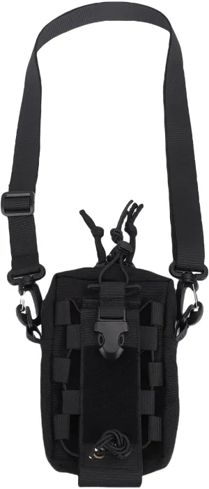 Outdoor Phone Waist Bag Water Bottle Holder Adjustable Buckle Nylon Elastic Hanging Pouch for Travel Hiking Sports with Detachable Design Lightweight Durability