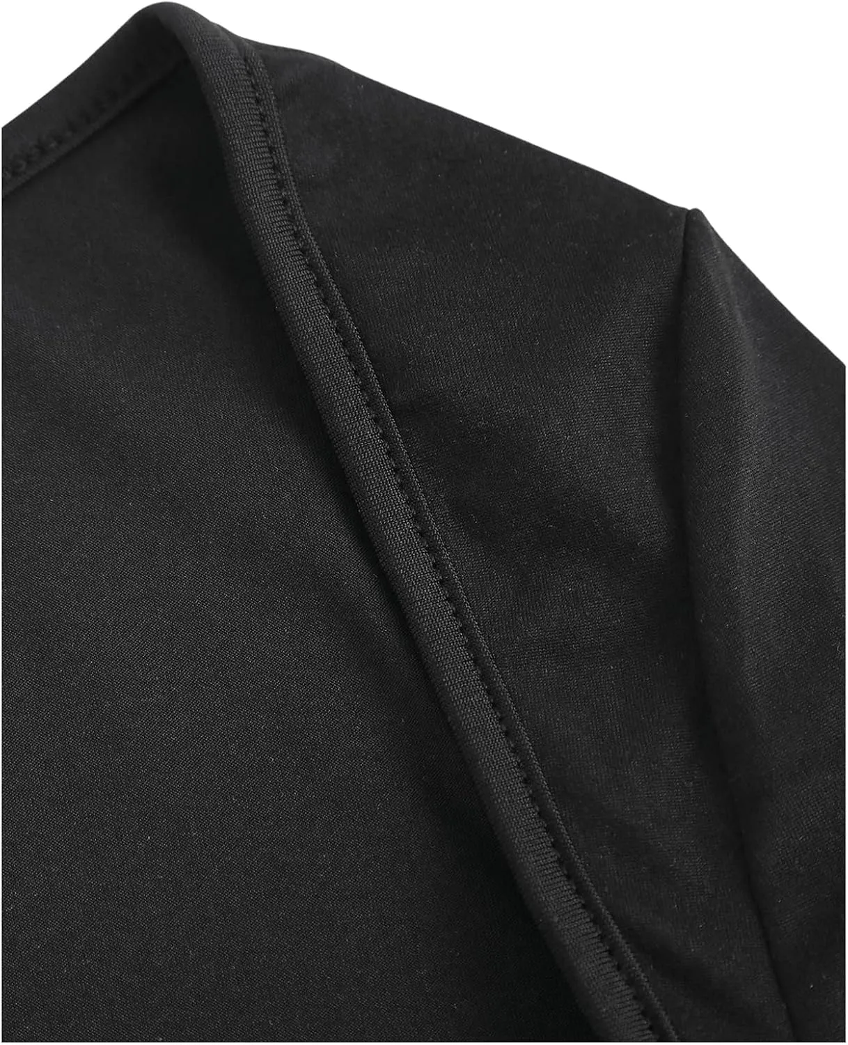 OYOANGLE Women's Long Sleeve Crop Tops Open Front Slim Fit Bolero Shrug Slim Fit Solid Basic Cardigan Tops