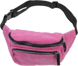 Pink Corduroy Chest Pack for Women Stylish Crossbody Waist Bag Fashionable Pouch for Outdoor Activities for Shopping Travel Dog Walking