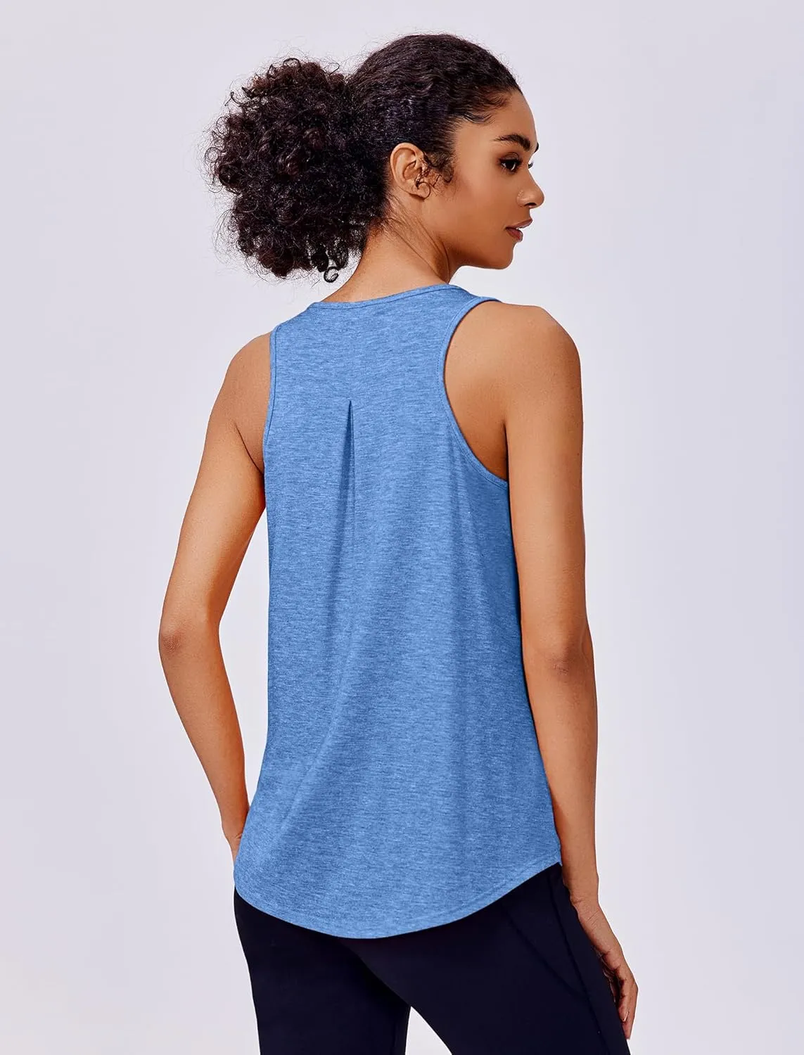PINSPARK Workout Tops for Women Racerback Tank Top Pack Sleeveless Athletic Running Tops Loose Gym Shirt Quick Dry Yoga Tank