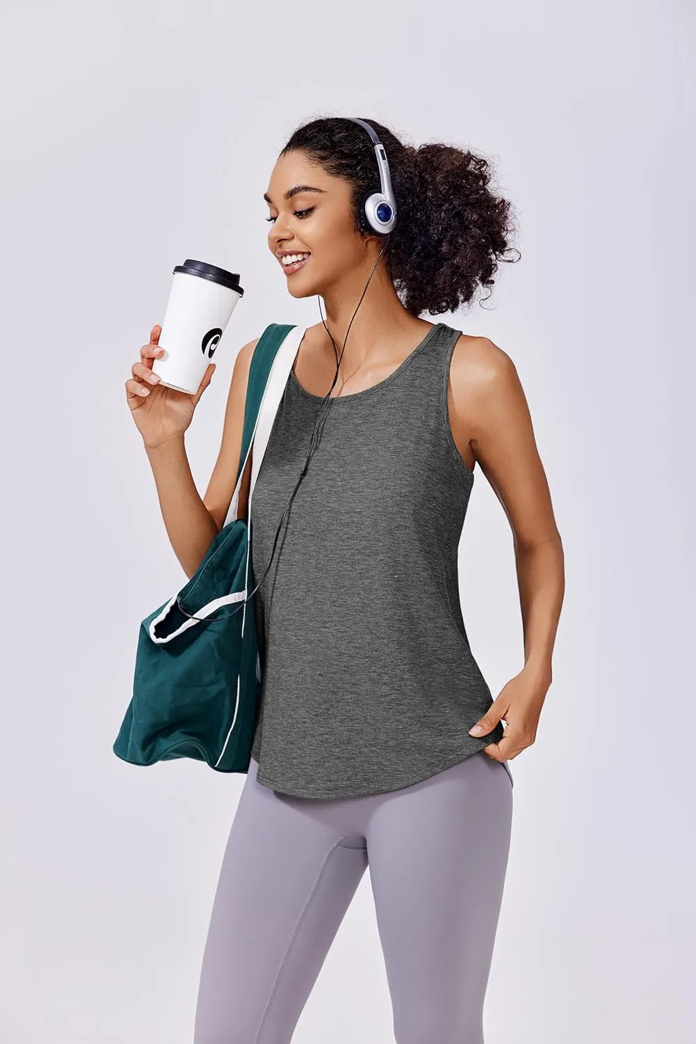 PINSPARK Workout Tops for Women Racerback Tank Top Pack Sleeveless Athletic Running Tops Loose Gym Shirt Quick Dry Yoga Tank
