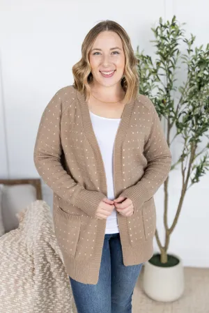 PREBOOK Dalilah Dot Cardigan - Tan