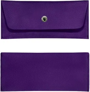 Purple Long Clutch Purses for Women Casual Lightweight Leather Clutch Bags Ladies Portable Cash Purses Pouch for Travel Business Shop Outdoor Use
