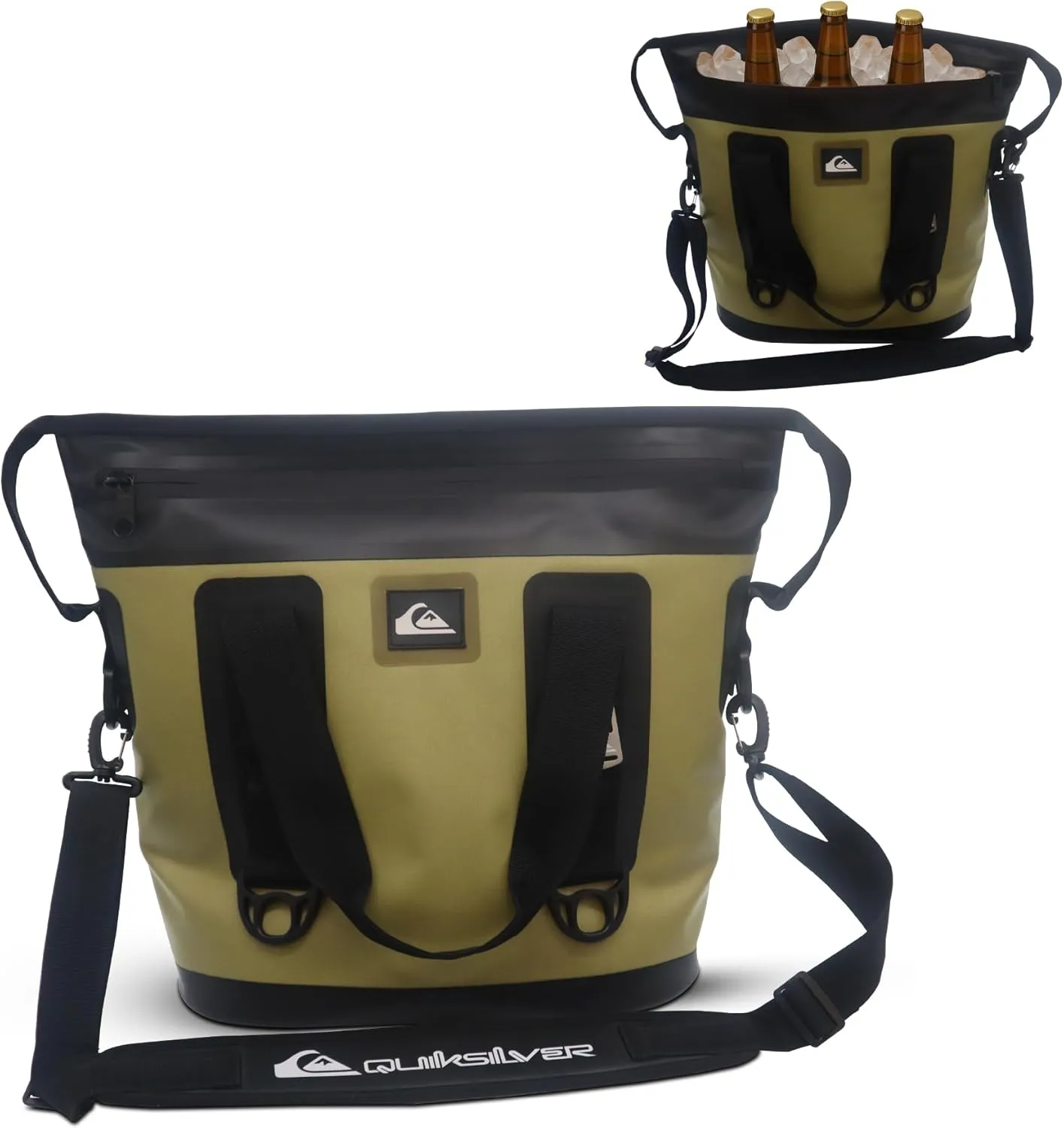 Quiksilver Tote Insulated Cooler Bag, Large Soft Cooler with IPX7 Waterproof Zipper, Leakproof Tote  Cooler Bags Insulated for Travel, Grocery, Beach, Picnic, Outdoor Use