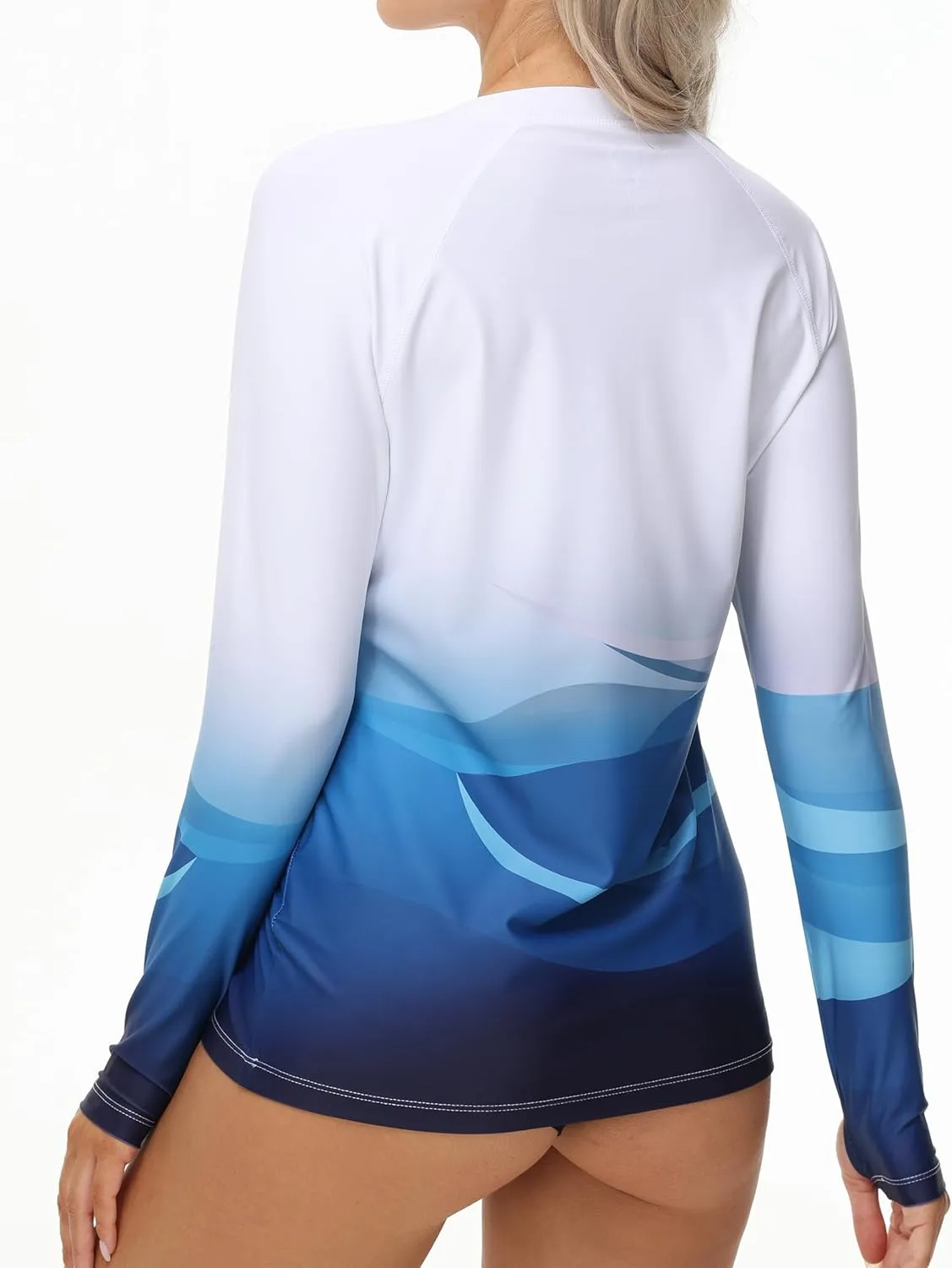 Rash Guard for Women Long Sleeve UPF 50  Womens Swim Shirts Quick Dry UV Protection Water Swimming Tops with Thumb Holes