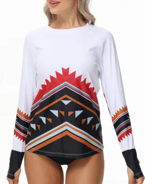 Rash Guard for Women Long Sleeve UPF 50  Womens Swim Shirts Quick Dry UV Protection Water Swimming Tops with Thumb Holes