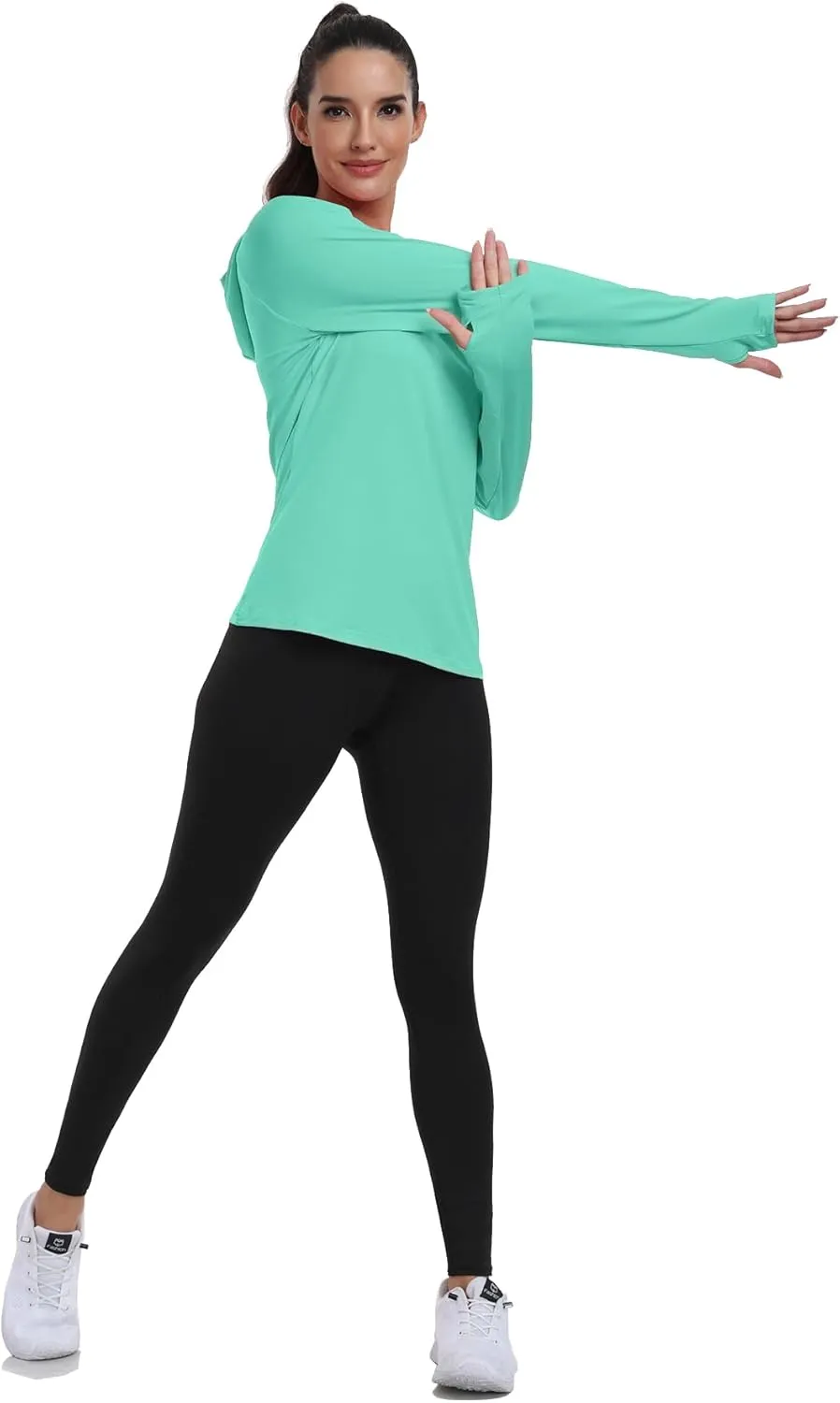 RIMLESS 7 Women's UPF 50  Sun Shirt with Hoodie Long Sleeve Hiking Fishing Outdoor Sweatshirt Lightweight Hoodie