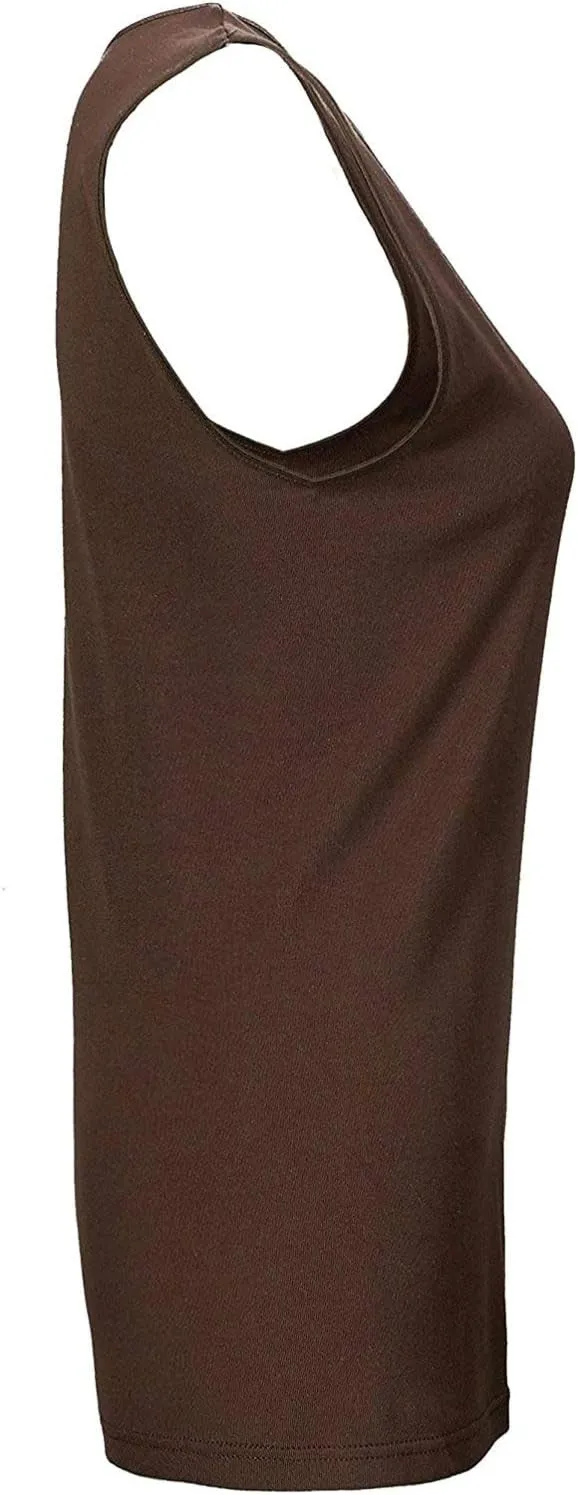 Rosette Womens Sleeveless Undershirt - Cotton  High Neck, Full shoulder design