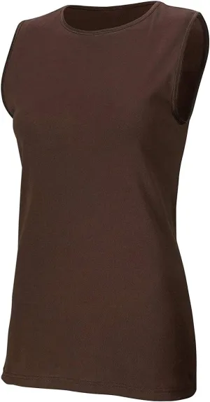 Rosette Womens Sleeveless Undershirt - Cotton  High Neck, Full shoulder design