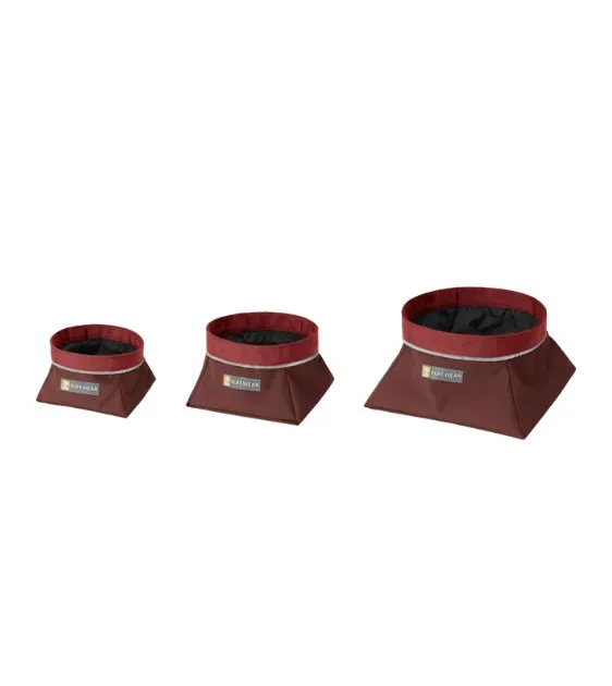 Ruffwear Quencher™ Collapsible Food & Water (Fired Brick) Dog Bowl