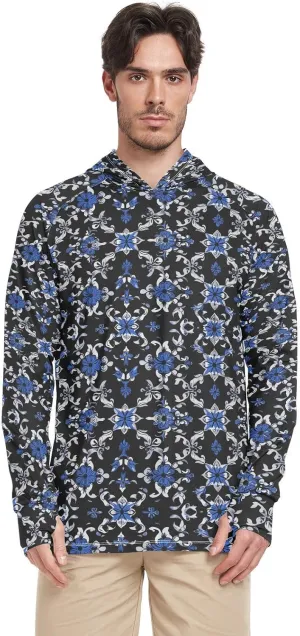 Seamless Pattern Simple Seamless White Background_2 Mens Hoodie Sun Protection Long Sleeve UPF 50   Sun Shirt With Hood Quick Dry UV Hooded Rash Guard Sailing Rash Guard camisas para