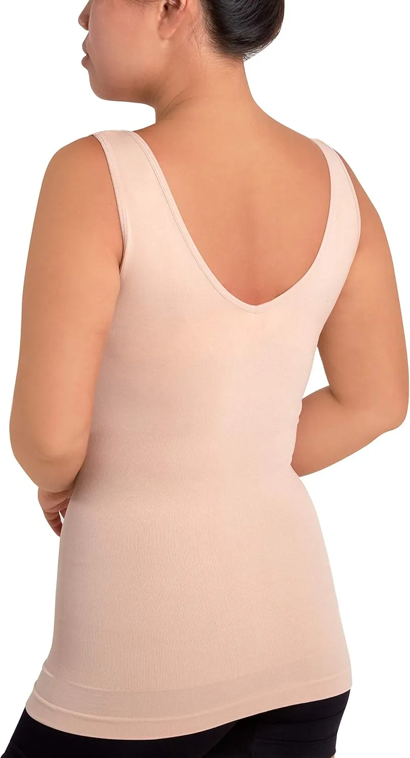Skinnygirl Women's Scoop Neck Seamless Shaping Camisole, 3-Pack