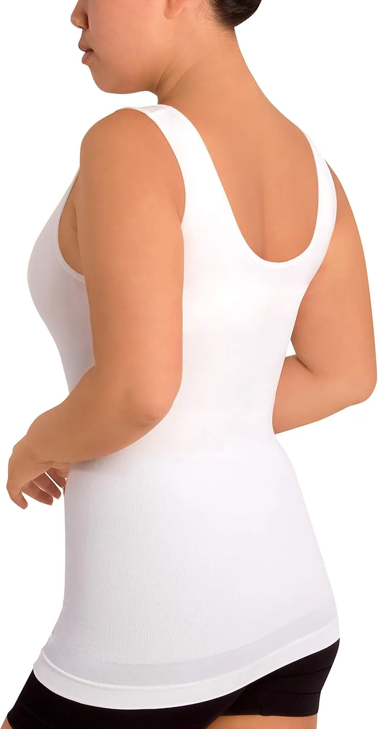 Skinnygirl Women's Scoop Neck Seamless Shaping Camisole, 3-Pack