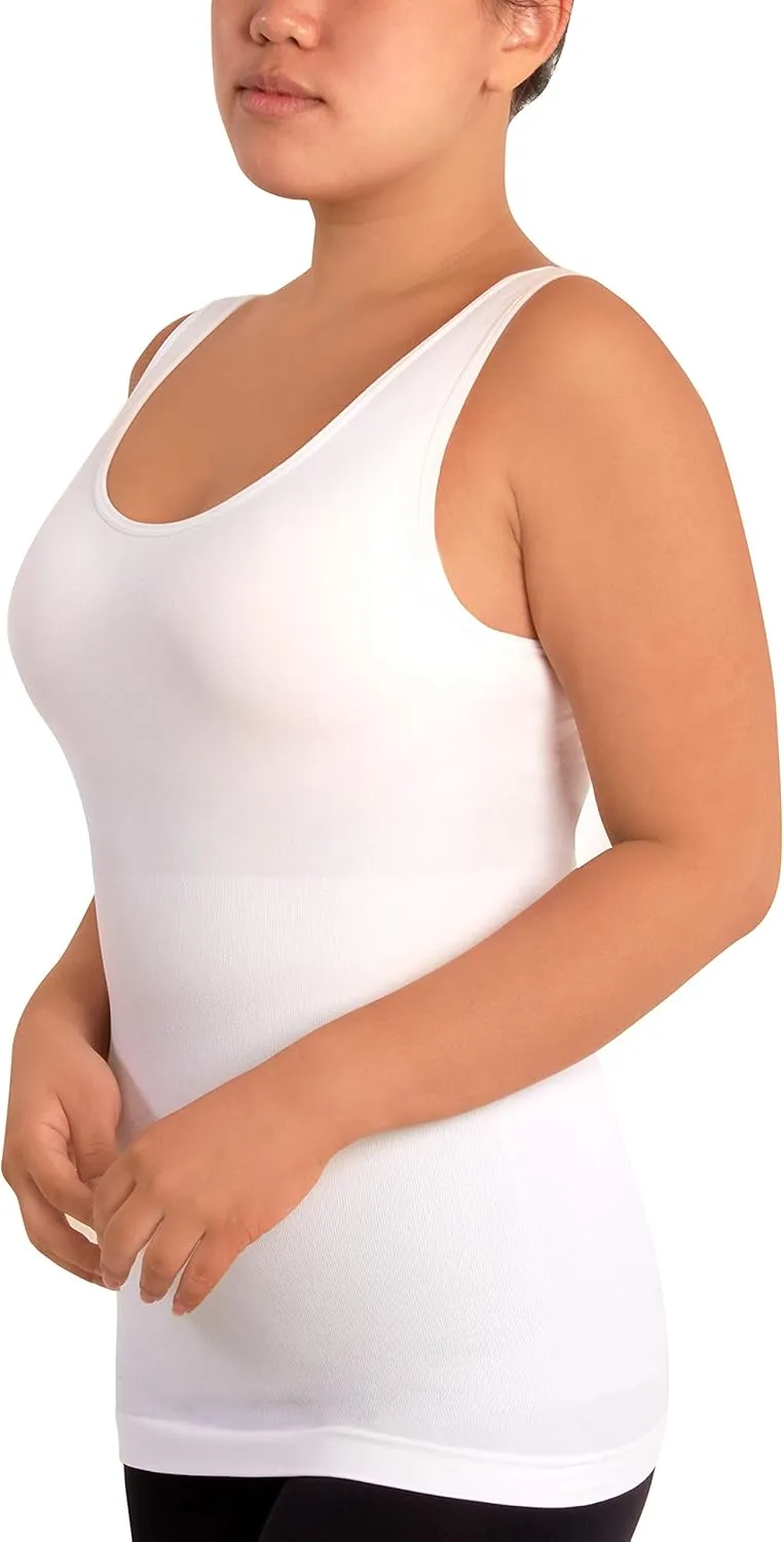 Skinnygirl Women's Scoop Neck Seamless Shaping Camisole, 3-Pack