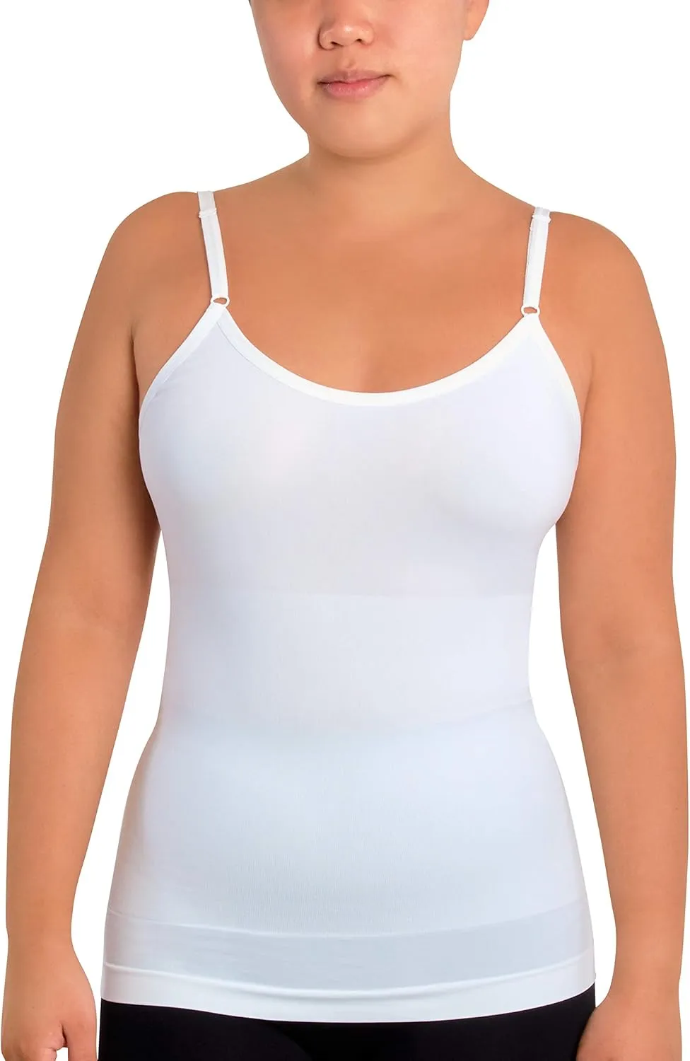 Skinnygirl Women's Scoop Neck Seamless Shaping Camisole, 3-Pack