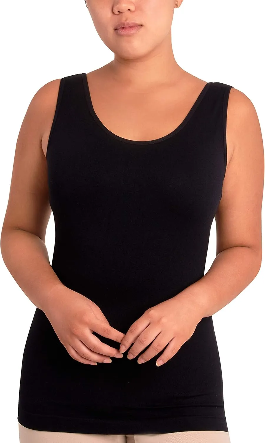 Skinnygirl Women's Scoop Neck Seamless Shaping Camisole, 3-Pack