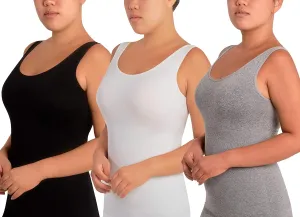 Skinnygirl Women's Scoop Neck Seamless Shaping Camisole, 3-Pack