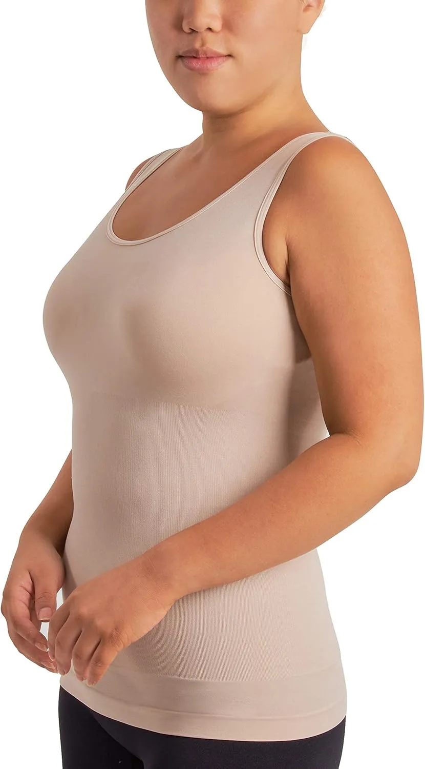 Skinnygirl Women's Scoop Neck Seamless Shaping Camisole, 3-Pack
