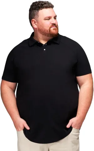 STRONGSIZE Mens Big & Tall Polo Shirt  Premium Stretch Cotton Polo for Men with Metal Snap Buttons
