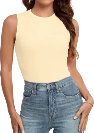 Tank Tops for Women Summer Sleeveless Racerback Casual Basic Ribbed Slim Fitted Shirts
